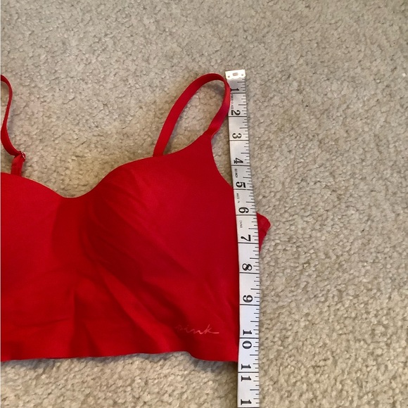 Victoria’s Secret Pink Wireless Lightly Lined Bra Bralette Red Small Sexy Comfy - Picture 9 of 11